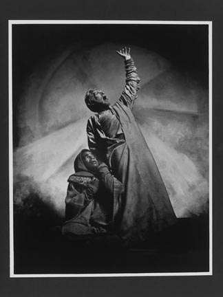 1975 Production King Lear Asolo Theater Burton McNeely as Fool with Robert Strane as Lear