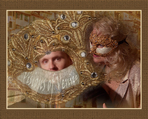 Venetian mask composite, Art photos, painting like photos, poems on pictures