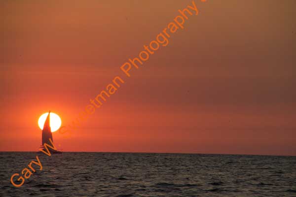 Catamaran in Orange Sunset-003