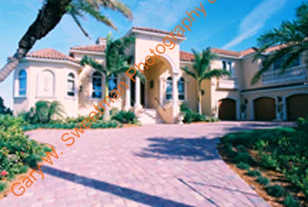 McMansion with driveway