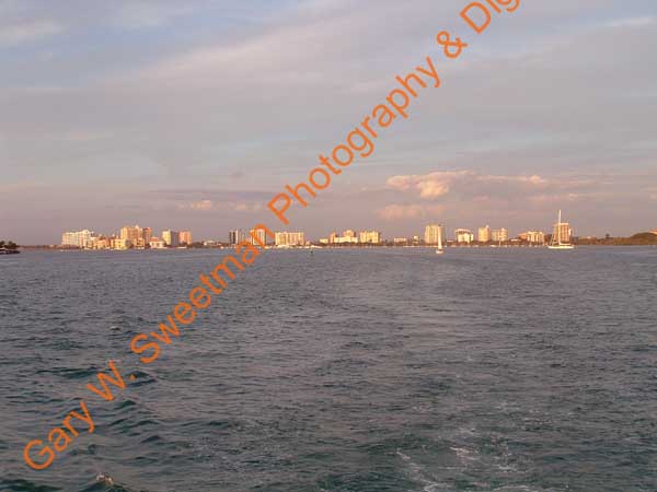 SRQ skyline from water (pano too)