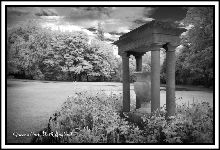 Infrared photo Queens's park Bath England Folly Sweetman photo