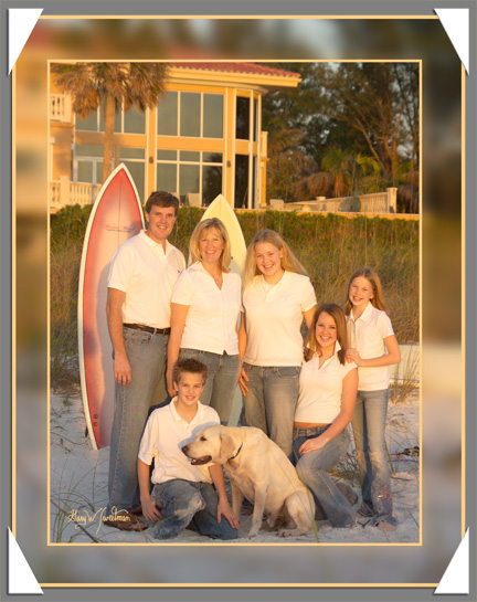 Family Portrait on sarasota beach Longboat Key