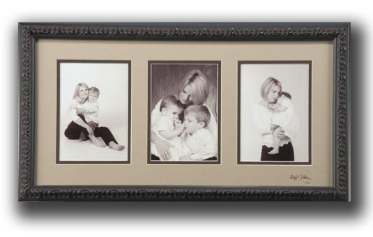 Sepia and White Framed Triptych