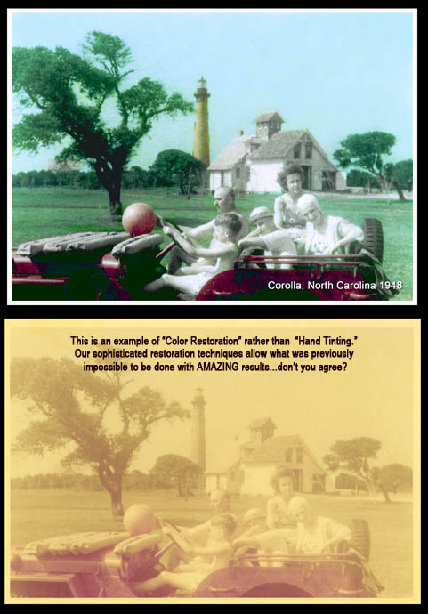 making good color in old snapshots, color restoration computer aided www.bradentonphotography.com www.garysweetman.com www.lakewoodranchphotography.com old photo restoration and fixup