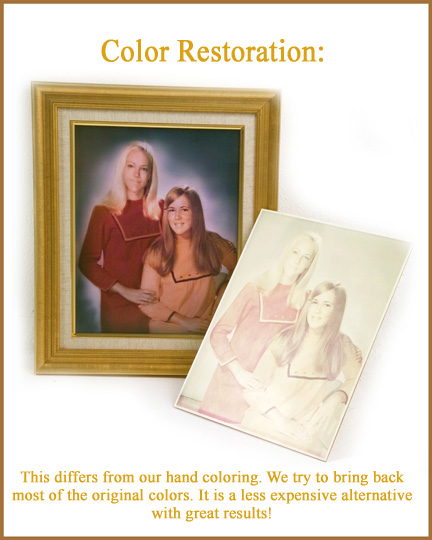 fixing faded color photos, restore faded color photograph, bring back original colour, colour photo fix up
