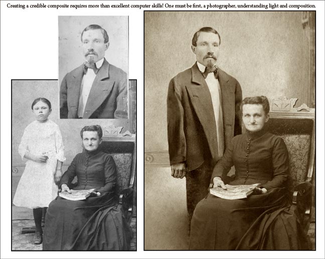 Lithuanean Museum photo, early immigrants to US, photo manipulation